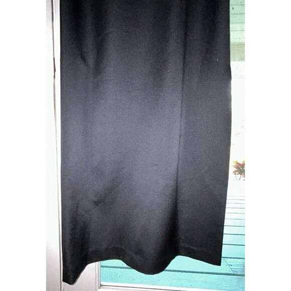 Evening Gown Long Black Beaded Bodice and Fringe, Sleeveless Dress Women’s 8-10 - Picture 4 of 15